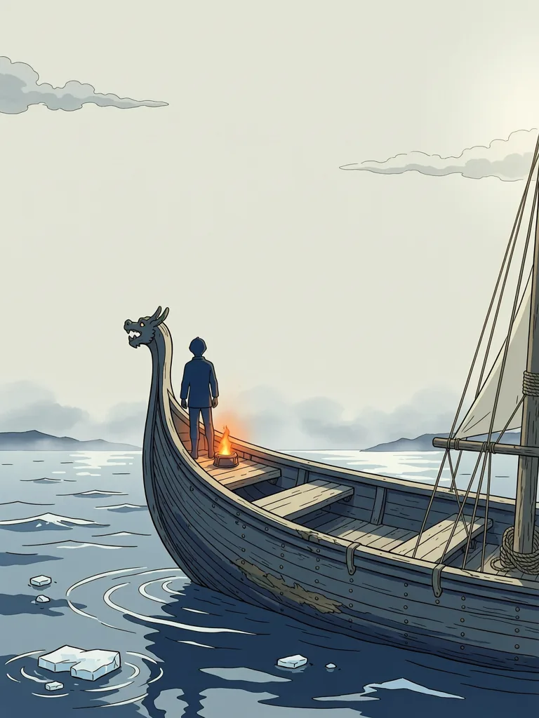 Original illustration evoking the mood of Vinland Saga